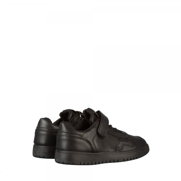 Pantofi sport copii negri din piele ecologica Rizza, 4 - Kalapod.net